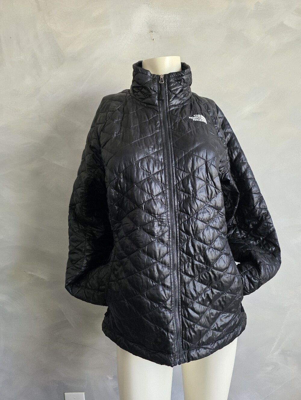 The North Face Thermoball Insulated Black Puffer Jacket Womens Sz M